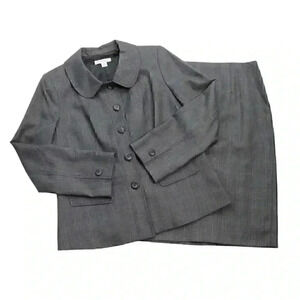 Pendleton Women's Size 8 Blazer 10 Petite Pencil Skirt 100% Virgin Wool Suit Set